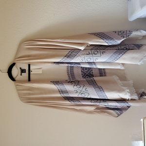 NWT Anthropologie shawl wrap purple blue aztec